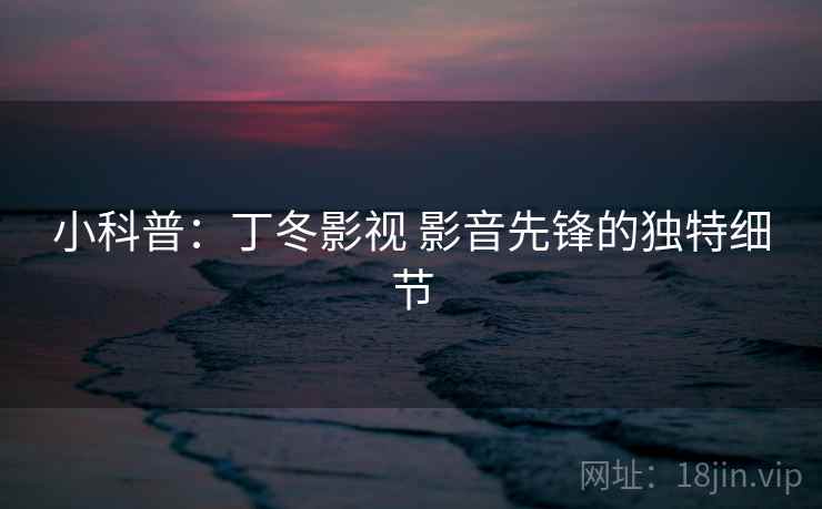 小科普：丁冬影视 影音先锋的独特细节