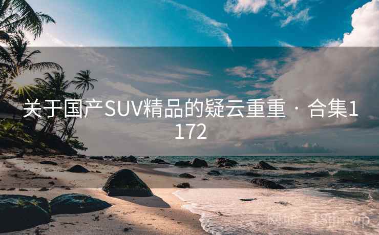 关于国产SUV精品的疑云重重 · 合集1172
